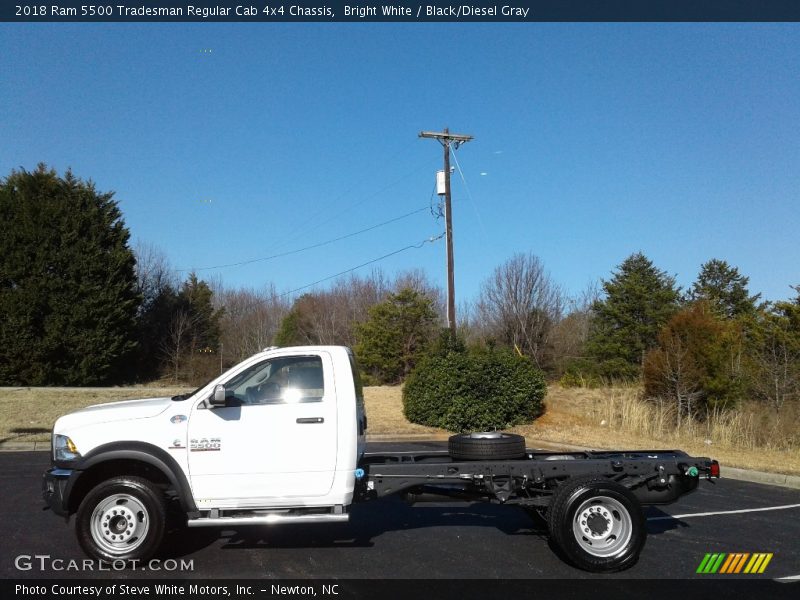 Bright White / Black/Diesel Gray 2018 Ram 5500 Tradesman Regular Cab 4x4 Chassis