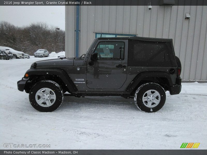Granite Crystal Metallic / Black 2016 Jeep Wrangler Sport