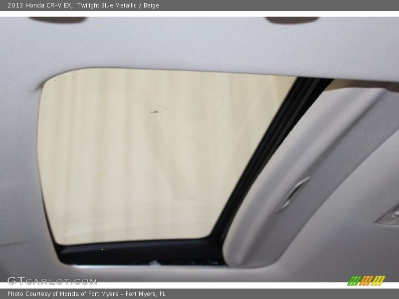 Twilight Blue Metallic / Beige 2013 Honda CR-V EX