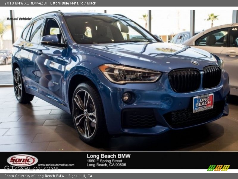 Estoril Blue Metallic / Black 2018 BMW X1 sDrive28i