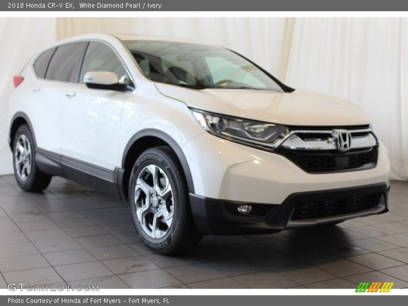 White Diamond Pearl / Ivory 2018 Honda CR-V EX