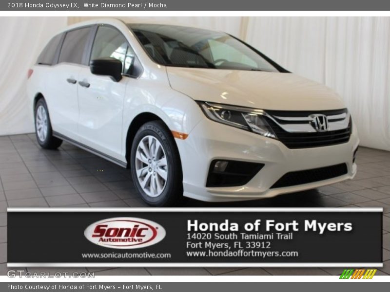 White Diamond Pearl / Mocha 2018 Honda Odyssey LX