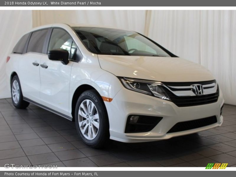 White Diamond Pearl / Mocha 2018 Honda Odyssey LX