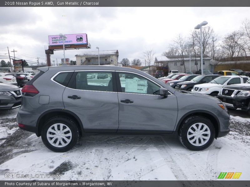 Gun Metallic / Charcoal 2018 Nissan Rogue S AWD