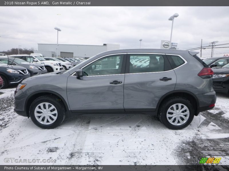 Gun Metallic / Charcoal 2018 Nissan Rogue S AWD