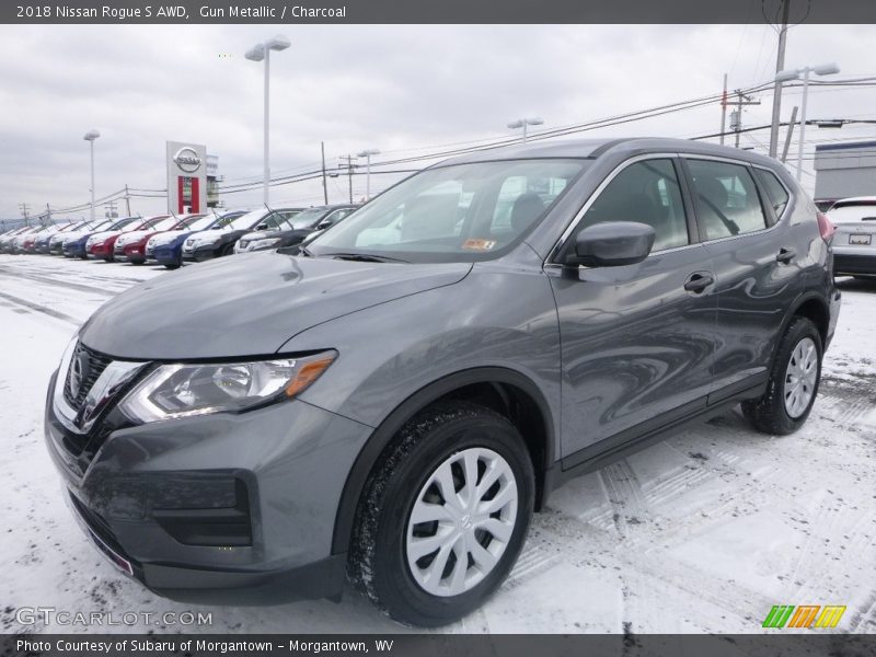 Gun Metallic / Charcoal 2018 Nissan Rogue S AWD