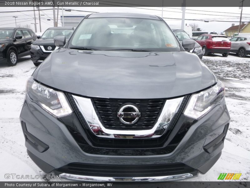 Gun Metallic / Charcoal 2018 Nissan Rogue S AWD