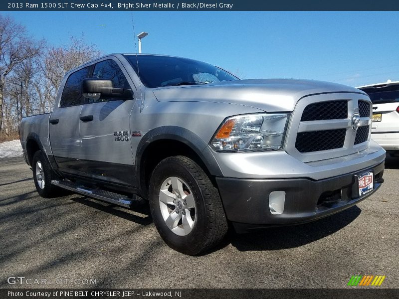 Bright Silver Metallic / Black/Diesel Gray 2013 Ram 1500 SLT Crew Cab 4x4