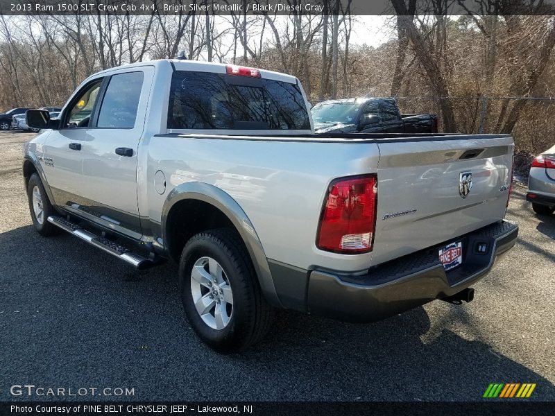 Bright Silver Metallic / Black/Diesel Gray 2013 Ram 1500 SLT Crew Cab 4x4