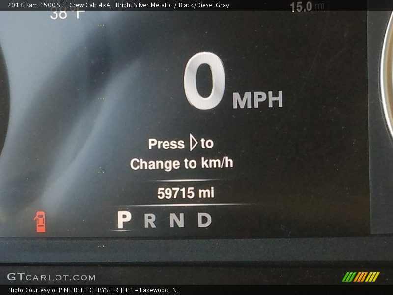 Bright Silver Metallic / Black/Diesel Gray 2013 Ram 1500 SLT Crew Cab 4x4