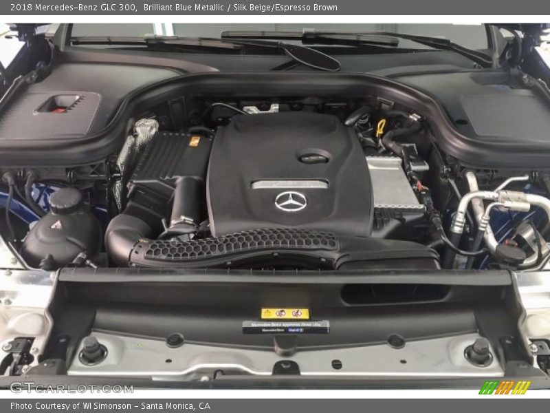 Brilliant Blue Metallic / Silk Beige/Espresso Brown 2018 Mercedes-Benz GLC 300