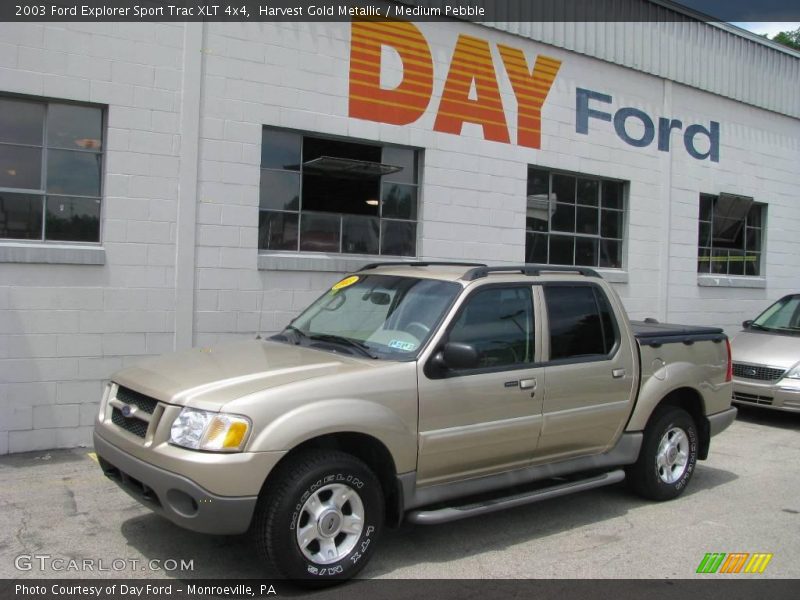 Harvest Gold Metallic / Medium Pebble 2003 Ford Explorer Sport Trac XLT 4x4