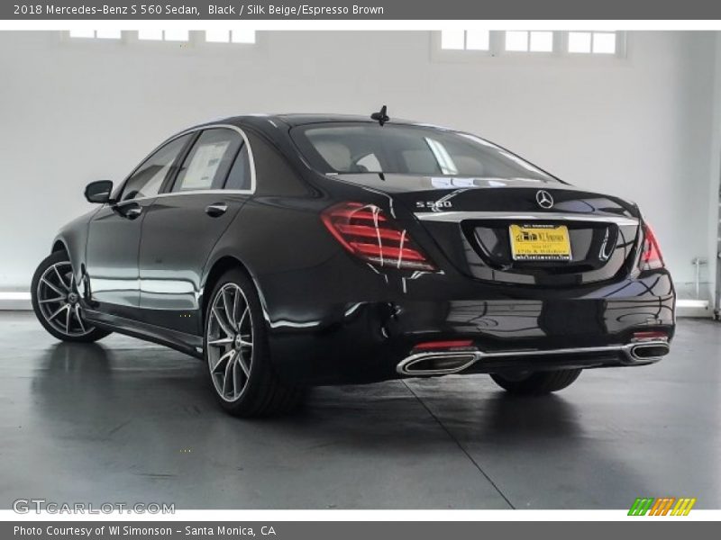 Black / Silk Beige/Espresso Brown 2018 Mercedes-Benz S 560 Sedan