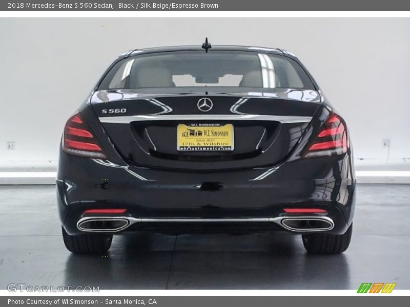 Black / Silk Beige/Espresso Brown 2018 Mercedes-Benz S 560 Sedan