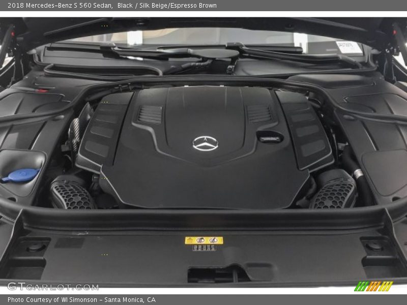 Black / Silk Beige/Espresso Brown 2018 Mercedes-Benz S 560 Sedan