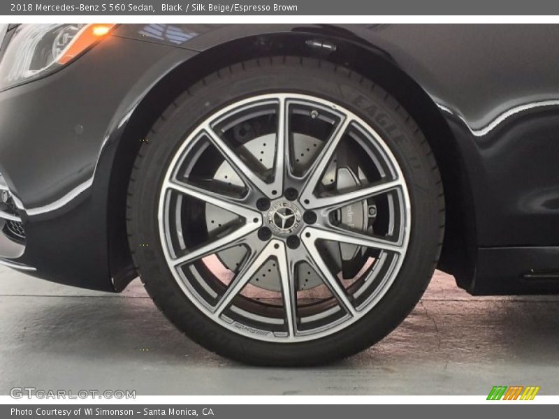 Black / Silk Beige/Espresso Brown 2018 Mercedes-Benz S 560 Sedan