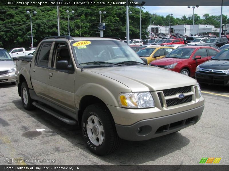 Harvest Gold Metallic / Medium Pebble 2003 Ford Explorer Sport Trac XLT 4x4