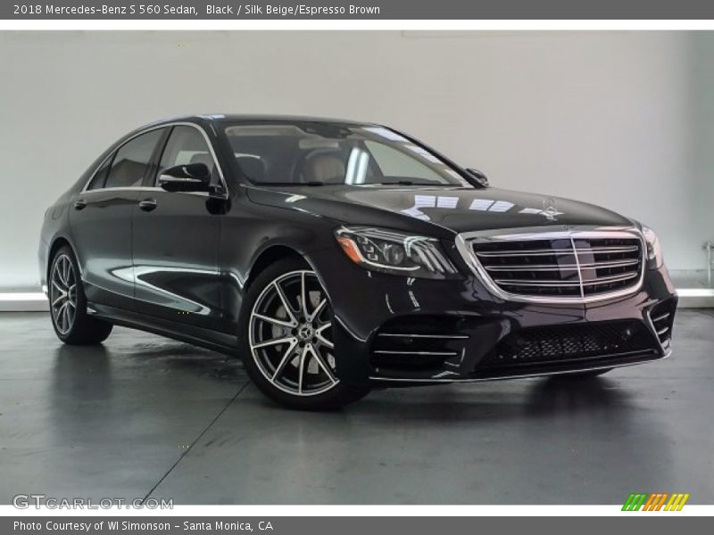 Black / Silk Beige/Espresso Brown 2018 Mercedes-Benz S 560 Sedan