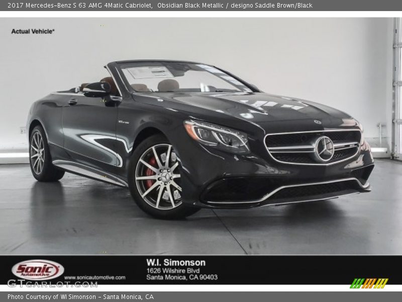 Obsidian Black Metallic / designo Saddle Brown/Black 2017 Mercedes-Benz S 63 AMG 4Matic Cabriolet