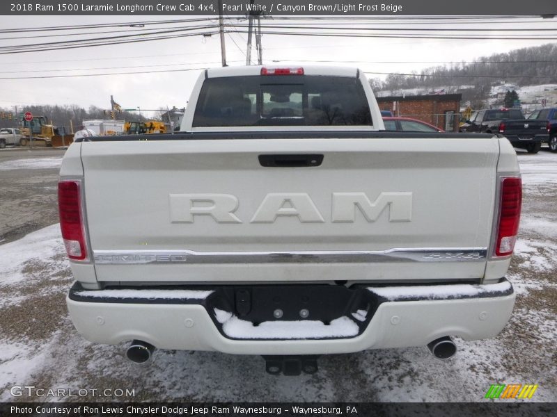 Pearl White / Canyon Brown/Light Frost Beige 2018 Ram 1500 Laramie Longhorn Crew Cab 4x4