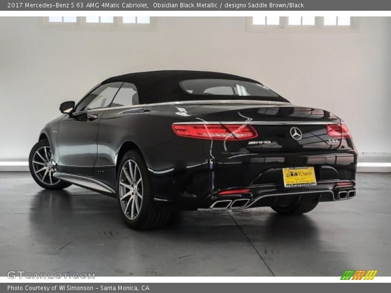 Obsidian Black Metallic / designo Saddle Brown/Black 2017 Mercedes-Benz S 63 AMG 4Matic Cabriolet