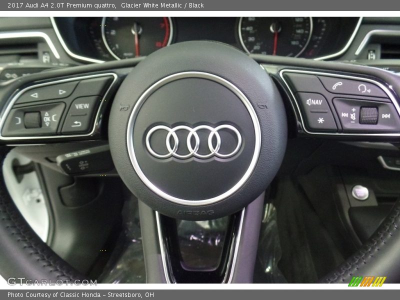 Glacier White Metallic / Black 2017 Audi A4 2.0T Premium quattro