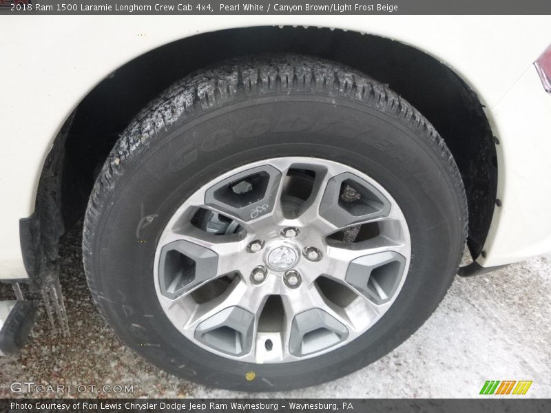 Pearl White / Canyon Brown/Light Frost Beige 2018 Ram 1500 Laramie Longhorn Crew Cab 4x4