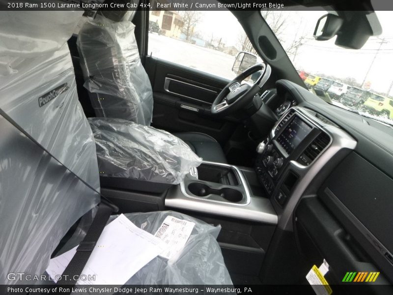 Pearl White / Canyon Brown/Light Frost Beige 2018 Ram 1500 Laramie Longhorn Crew Cab 4x4