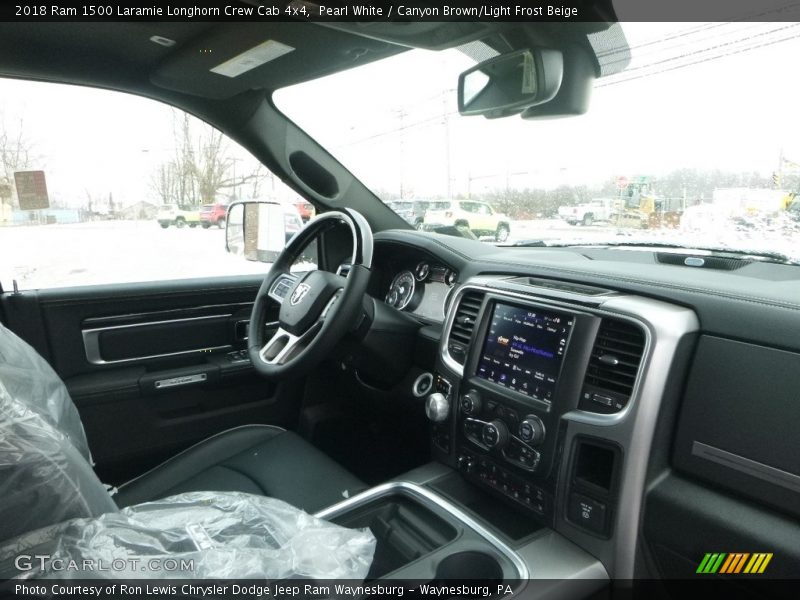 Pearl White / Canyon Brown/Light Frost Beige 2018 Ram 1500 Laramie Longhorn Crew Cab 4x4