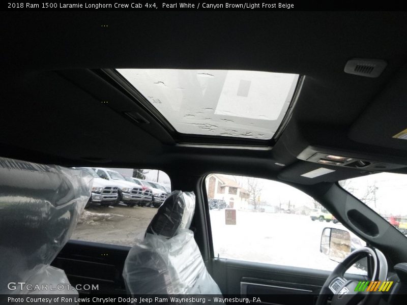 Pearl White / Canyon Brown/Light Frost Beige 2018 Ram 1500 Laramie Longhorn Crew Cab 4x4