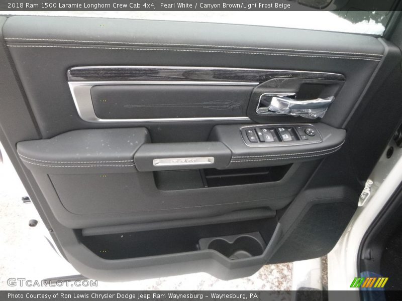 Pearl White / Canyon Brown/Light Frost Beige 2018 Ram 1500 Laramie Longhorn Crew Cab 4x4