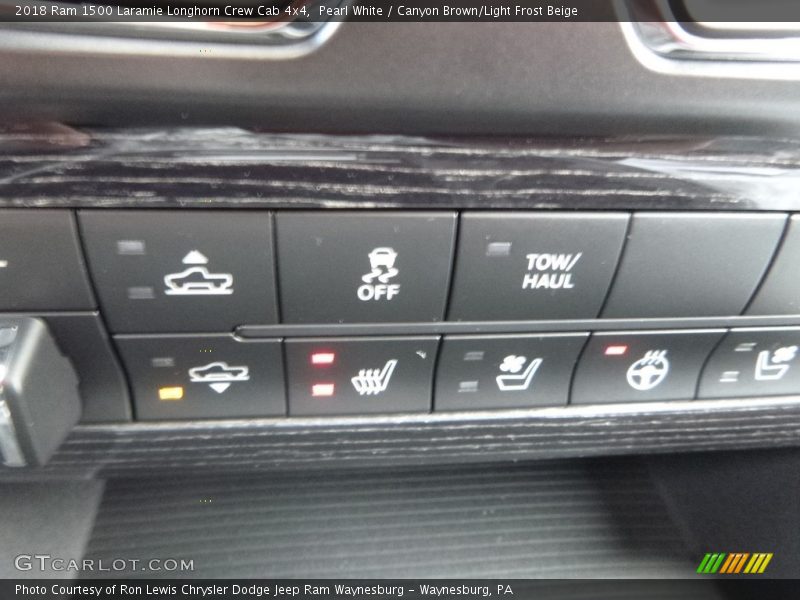 Pearl White / Canyon Brown/Light Frost Beige 2018 Ram 1500 Laramie Longhorn Crew Cab 4x4