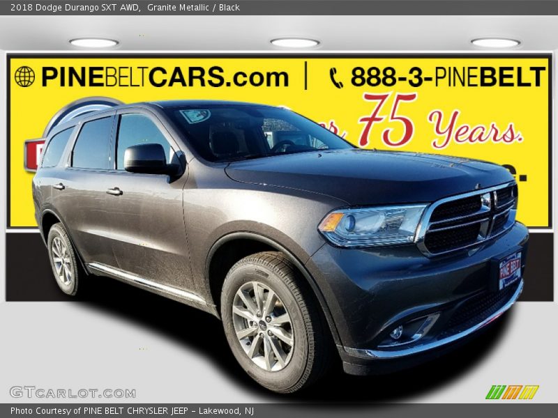 Granite Metallic / Black 2018 Dodge Durango SXT AWD