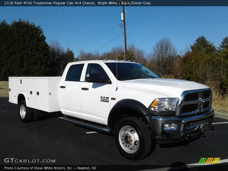 Bright White / Black/Diesel Gray 2018 Ram 4500 Tradesman Regular Cab 4x4 Chassis