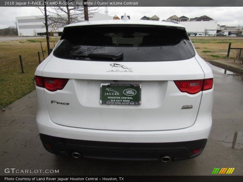 Fuji White / Oyster w/Lime Contrast 2018 Jaguar F-PACE 25t AWD R-Sport