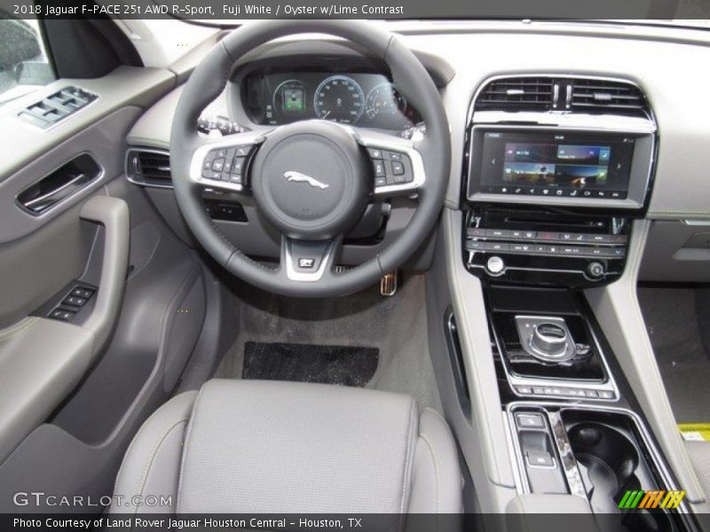 Fuji White / Oyster w/Lime Contrast 2018 Jaguar F-PACE 25t AWD R-Sport