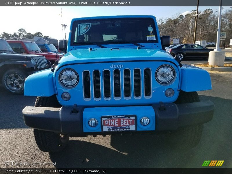 Chief Blue / Black/Dark Saddle 2018 Jeep Wrangler Unlimited Sahara 4x4