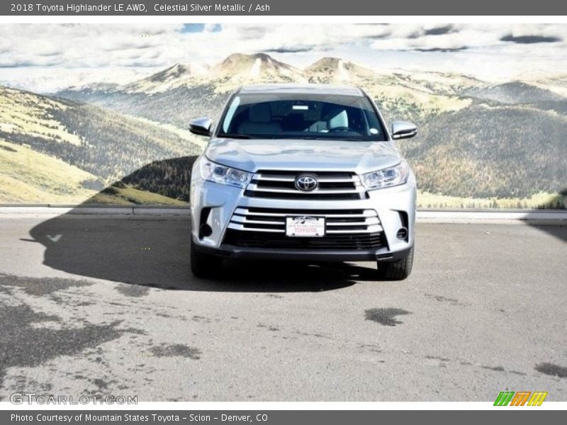 Celestial Silver Metallic / Ash 2018 Toyota Highlander LE AWD