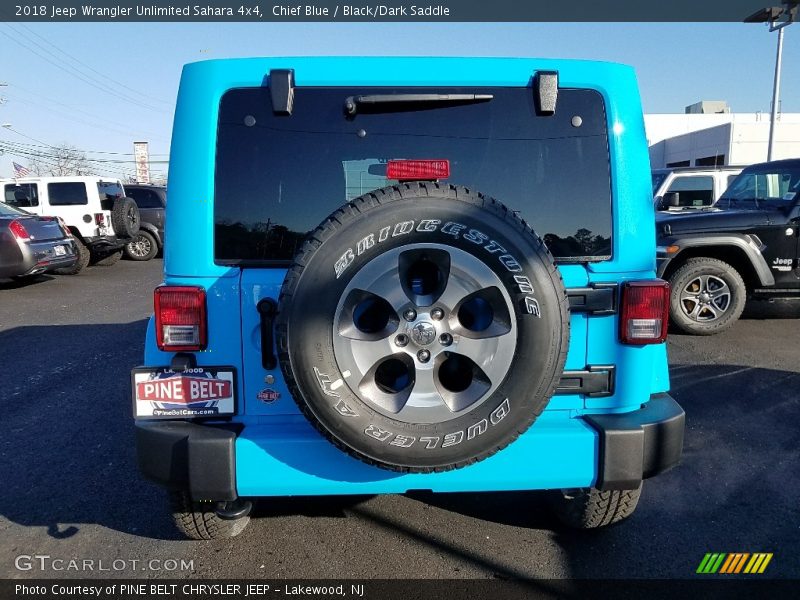 Chief Blue / Black/Dark Saddle 2018 Jeep Wrangler Unlimited Sahara 4x4