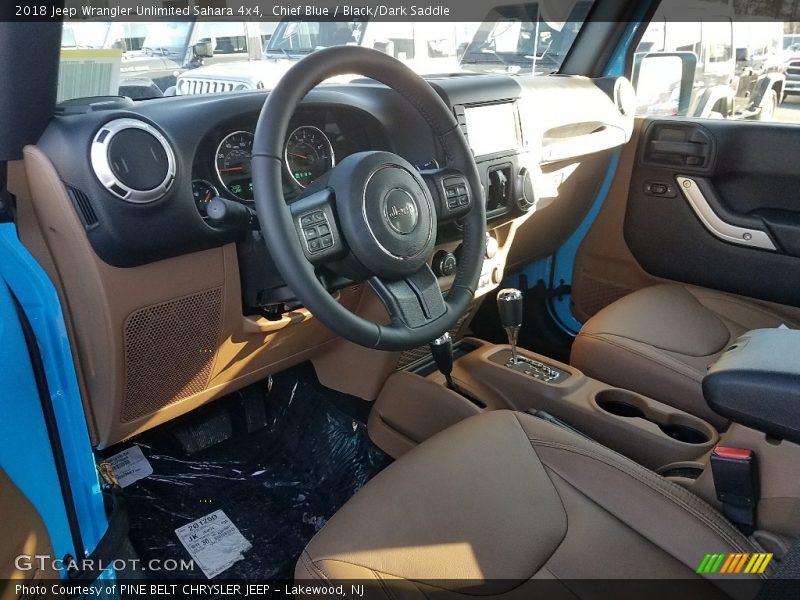 Chief Blue / Black/Dark Saddle 2018 Jeep Wrangler Unlimited Sahara 4x4
