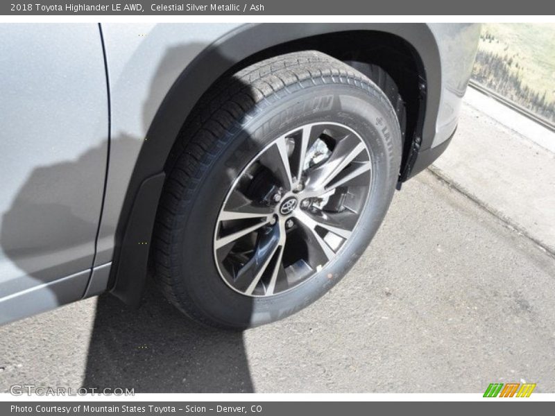 Celestial Silver Metallic / Ash 2018 Toyota Highlander LE AWD
