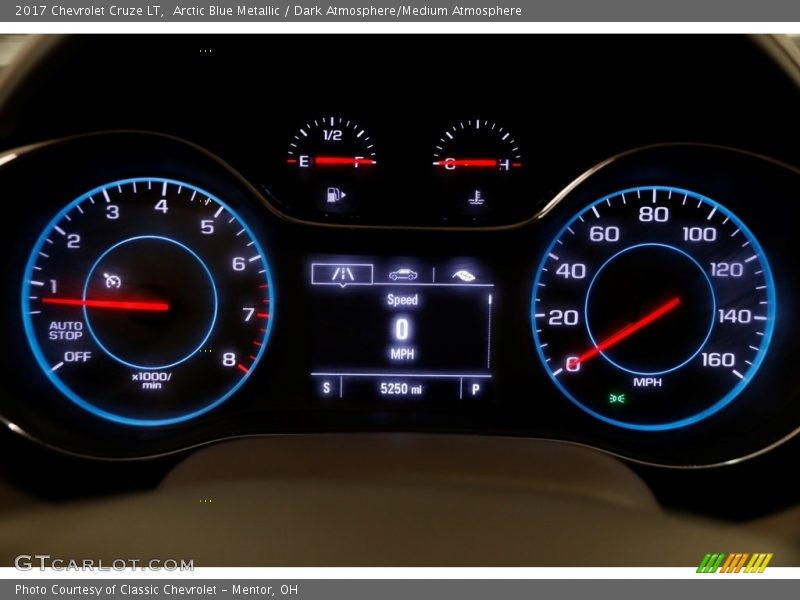Arctic Blue Metallic / Dark Atmosphere/Medium Atmosphere 2017 Chevrolet Cruze LT