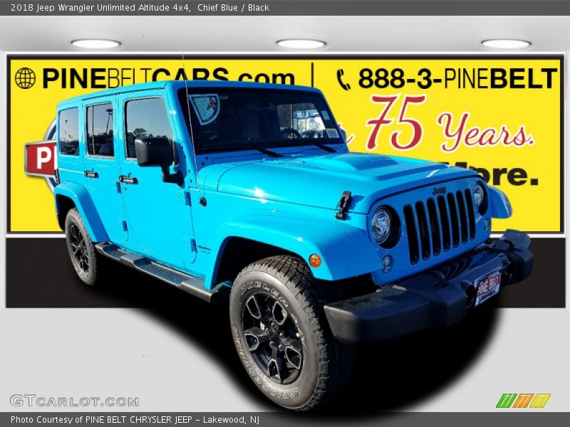 Chief Blue / Black 2018 Jeep Wrangler Unlimited Altitude 4x4