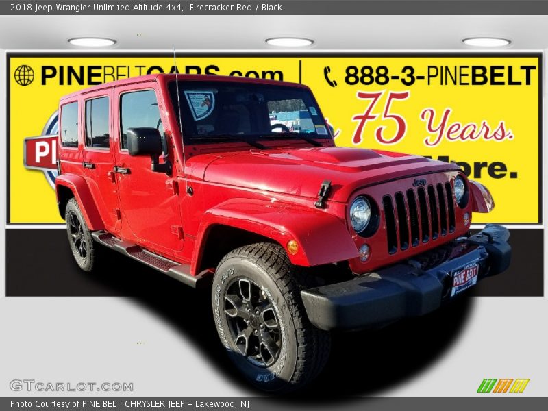 Firecracker Red / Black 2018 Jeep Wrangler Unlimited Altitude 4x4