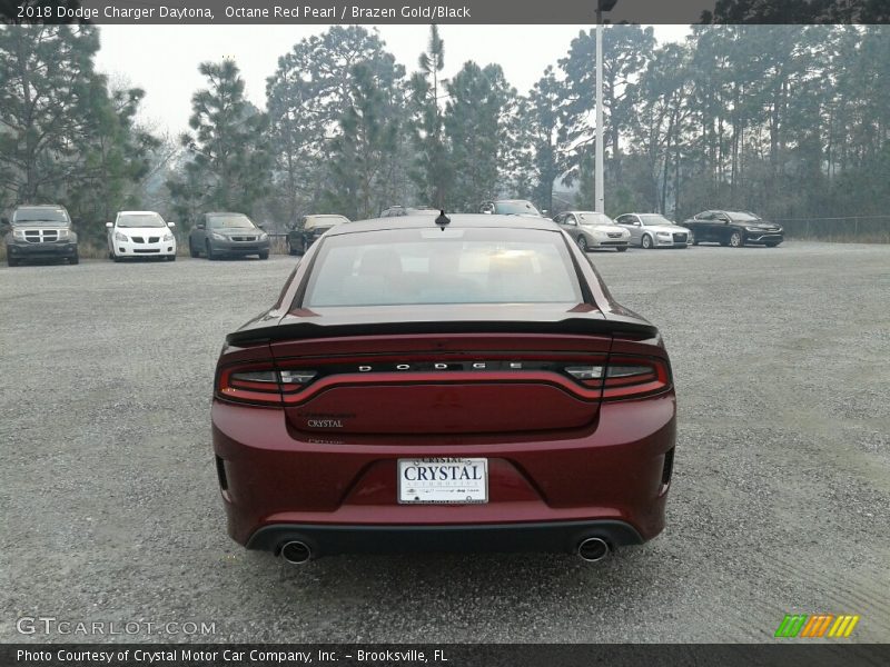 Octane Red Pearl / Brazen Gold/Black 2018 Dodge Charger Daytona