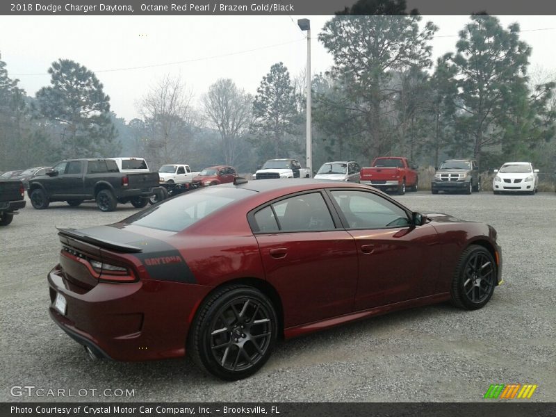 Octane Red Pearl / Brazen Gold/Black 2018 Dodge Charger Daytona