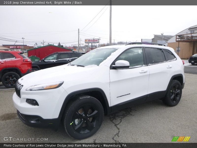 Bright White / Black 2018 Jeep Cherokee Limited 4x4