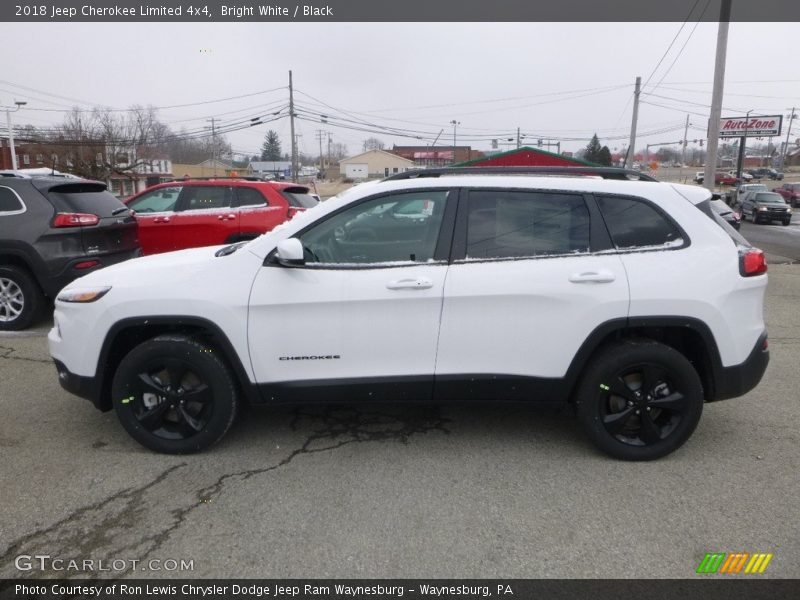 Bright White / Black 2018 Jeep Cherokee Limited 4x4
