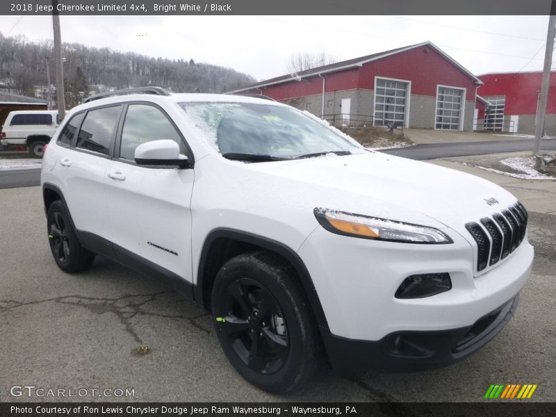 Bright White / Black 2018 Jeep Cherokee Limited 4x4