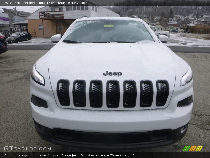 Bright White / Black 2018 Jeep Cherokee Limited 4x4